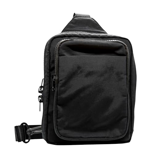 Logo Brands Plain Black Dash Pack - Compact with Secure Clip