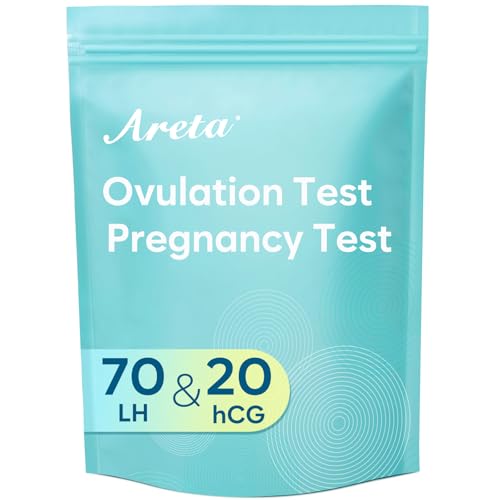 Image of Areta Ovulation & Pregnancy Test Strips, 70 LH + 20 hCG Combo Kit