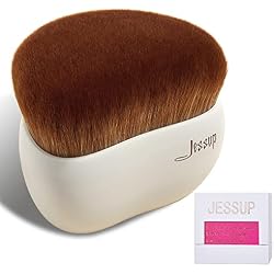 Jessup Foundation Brush for Liquid Makeup Face Body Tanning Brush SF002 | Gray, Plus-Size, Easy-Grip, Ultra-Dense Buffer Hair, Less Absorb, Streak-Free Full Coverage for Cream, Powder, Gift Ready