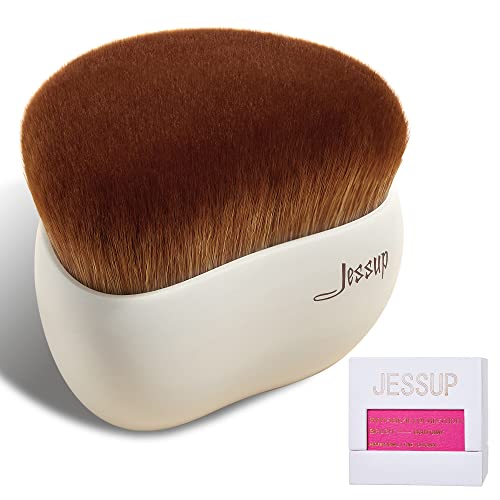 Jessup Makeup Brushes Set 14pcs Highend Makeup Gift Set for Women Include Foundation Concealer Blush Contour Powder Eye Shadow Brush, Makeup Sponge, Makeup Brush Cleaner and Towel, Pearl White T333