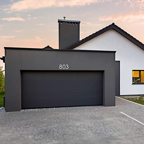 8 Inch Silver House Numbers For Address On House, Modern House Numbers Large Silver Exterior Street Metal Modern House Numbers Floating Mount Or Flush Mount Aluminum Home House Numbers Silver 8 #TOP1
