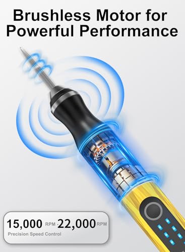 Image of Upgraded Electric Engraving Pen, 37 Bits, 3-Speed Adjustable, USB Rechargeable, Cordless Rotary Tool for 50+ Surfaces - Perfect for DIY Crafts & Personalization - Ideal Valentine's Day Gift -Gold