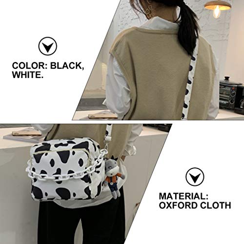 STOBOK Bolsa de Fraldas de Desenho Animado Bolsa de Corpo Cruzado Padrão de Vaca Bolsa de Grande Cap