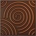 Ekena Millwork 19 5/8"W x 19 5/8"H Spiral EnduraWall Decorative 3D Wall Panel, Aged Metallic Rust (Covers 2.67 Sq. Ft.