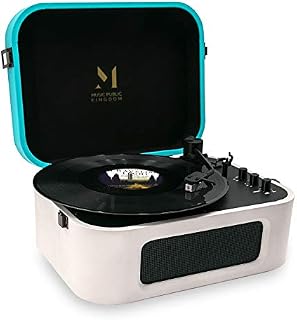 Record Player Bluetooth, Turntable with Built-in Speaker, 2-Speed Vinyl Record Player for 7/10/12inch