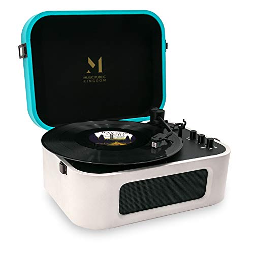 Record Player Bluetooth, Turntable with Built-in Speaker, 2-Speed Vinyl Record Player for 7/10/12inch