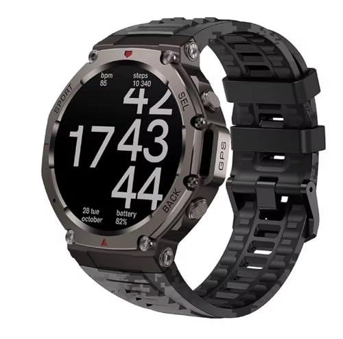 Verticore Reloj Inteligente Hombre Militar con GPS Pantalla Amoled 1.43 de 460x460 con Altímetro Barométrico y Brújula con Batería de 500 mAh, Resistencia Grado Militar, Monitor de Salud