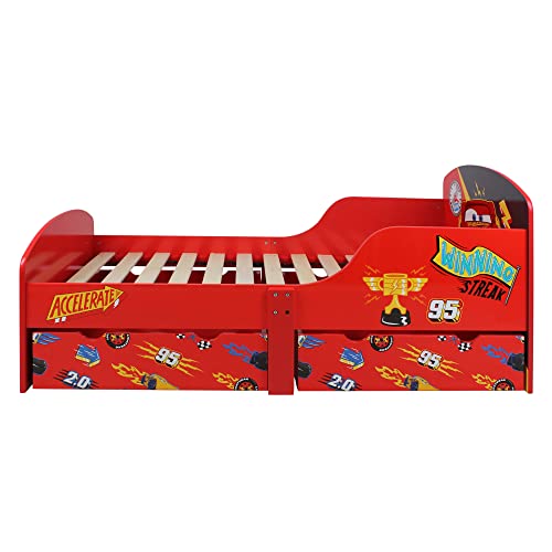 Disney Lightning McQueen Toddler Bed With Storage Kids Beds UK