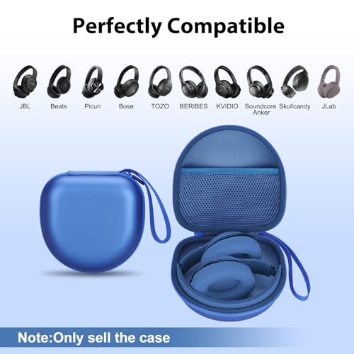 Image of Headphone Case Compatible with JBL /Beats /BERIBES /Jlab /Picun /TOZO /KVIDIO /Soundcore Anker /Skullcandy Noise Cancelling Over-Ear Headphones, Pearl Blue