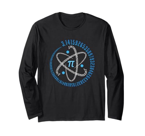 Atom Pi Math Science STEM design 3.14 Pi Day Manche Longue