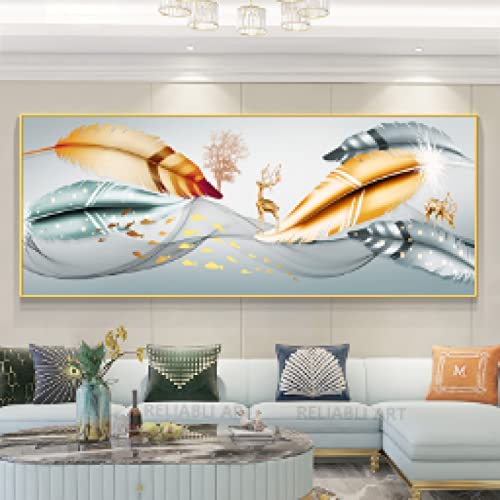 Affiches et gravures cerf d'or style chinois pour sublimer votre mur de sejour