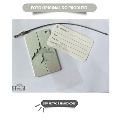 Tag De Mala De Aluminio Com Alça De Aço, Etiqueta Para Identificação De Bagagem, Identificador de Ba