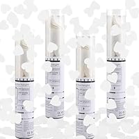 4 cannoni per coriandoli, 30 cm, colorati, biodegradabili, per feste di matrimonio, compleanno, baby shower, carnevale, accessori per feste (colorati) (nero