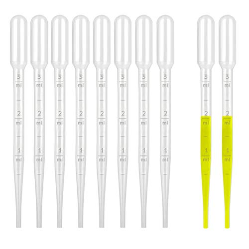 3 ml Einweg Transferpipette aus Kunststoff, moveland Messpipette für Ätherische Öle & Wissenschaftliche Labors (50)