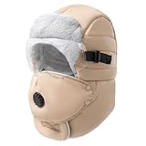 Chapeau de ski imperméable, coupe-vent et résistant au froid : tissu extérieur en polyester résistant à l'eau, résistant à l'humidité, léger et durable. Que vous travailliez à l'extérieur ou que vous profitiez des sports d'hiver, le chapeau de trappeur KXF protégera toute votre tête du vent froid, de la pluie et de la neige.