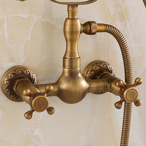 Mitigeur de douche rétro robinet baignoire mural double levier