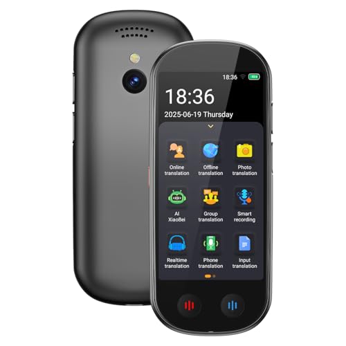 Language Translator Device No WiFi Needed, AI Translator with ChatGPT, Two Way Real Time Voice Translator Device with 150+ Languages, Recording/Offline/Photo Translation for Travel Business Learning
