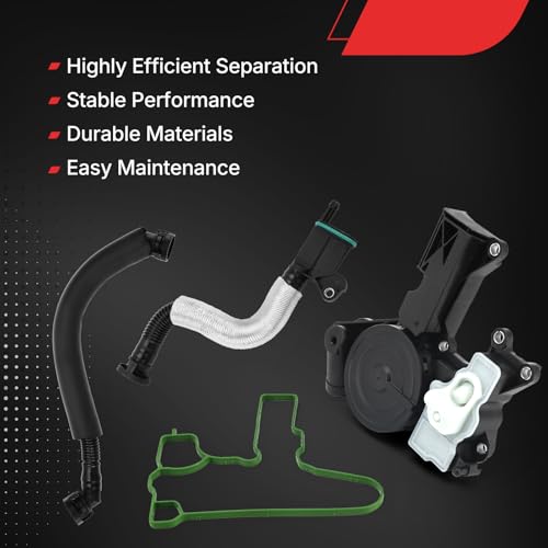 06H103495AK PCV Valve Engine Crankcase Vent Valve Oil Separator With Valve Breather Hose Kit for Audi A4 - Gas 2012-2016 A4 Quattro 2013-2016 A5 Quattro 2013-2017 replace 06H103495AE 06H103495J by Fit4drive - Used condition - Image 5