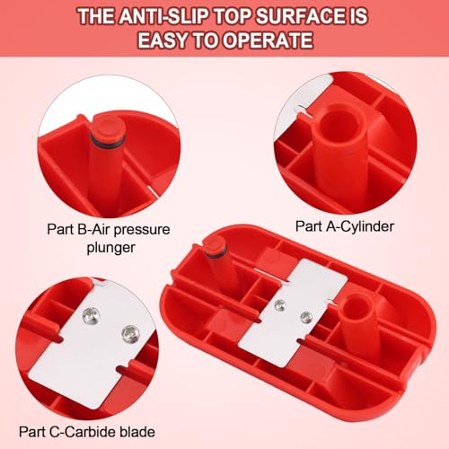 Woodworking Edge Banding Trimmer, Veneer Edge Trimmer Tool Wood Edge Trimmer Anti-Slip Edge Banding Tool Edge Banding Cutter for Woodworking Wood Veneer (Red) by PEUTIER - Image 4