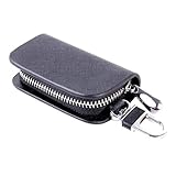 Universal Leder Denim Textur Taille hängen Reißverschluss Geldbörsen Schlüsselhalter Tasche (kein Schlüssel enthalten) (schwarz)