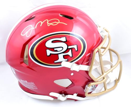 Joe Montana Autographed 49ers F/S Flash Speed Authentic Helmet - Fanatics *Gold
