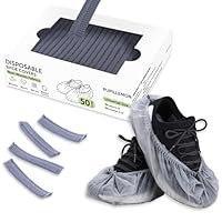 50 Stück Schuhüberzieher Einweg aus Vliesstoff, Schuhüberzieher Rutschfest, Atmungsaktiv & Geruchsneutral Überzieher Schuhe, Langlebig & Robust Schuhüberzieher, Passend bis Größe 47（Grau）