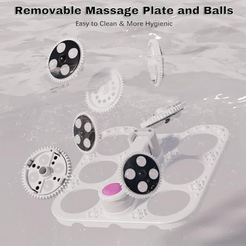 Ranjova Foot Spa Electric Rotary Massage, with Touchscreen Pro Color Display, Collapsible Foot Bath with Heat, Bubble,Remote Control, Adjustable Temp Control, and 24 Motorized Shiatsu Massage Balls (Black)