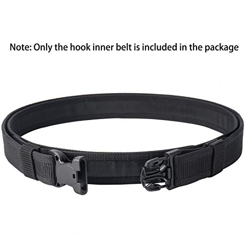 Vianyer Inner Belt 1.5" Hook Liner Belt Buckleless Under Belt for Duty Belt EDC Work XL