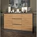 Produktbild Home Collective Kommode, Schlafzimmer Flur, Schrank, Sideboard, Highboard mit 3 Schubladen und 2 Türen, Breite 120 cm Höhe 75 | Anthrazit Artisan