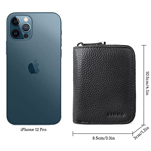 Linno Rfid 20 Card Slots Credit Card Holder Genuine Leather Small Card Case For Women Or Men Accordion Wallet With Zipper #TOP5