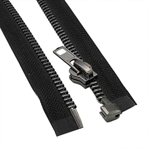 Leekayer #8 27 Inch Separating Jacket Zipper Black Nickel 68cm Metal Zipper Heavy Duty Metal Zippers for Jackets Sewing Coats Crafts (27" Nickel) Cover