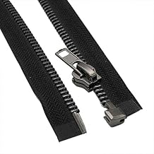 #8 20 Inch Separating Jacket Zipper Black Nickel 50.8cm Metal Zipper Heavy Duty Metal Zippers for Jackets Sewing Coats Crafts 20" Nickel