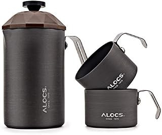 Alocs Camping French Press Coffee Maker Portable for Indoor & Outdoor