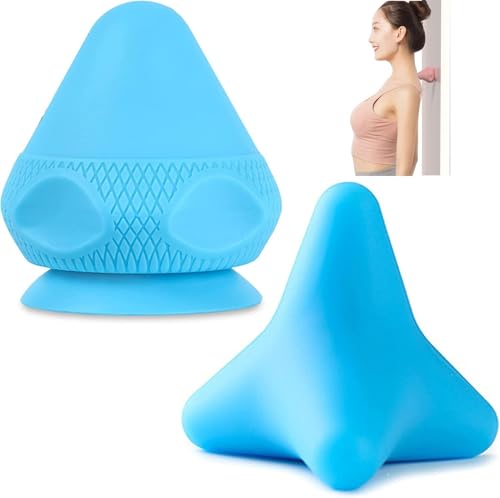 Manual Massage Ball Set, 2 PCS Deep Tissue Trigger Point Massage Myofascial Release Balls, Silicone Physical Therapy Balls, Massage Therapy Tools for Deep Muscles, Sore Muscles, Muscle Knots (Blue)
