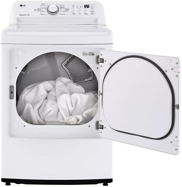 LG 7.3 Cu. Ft. Vented Electric Dryer in White with Sensor Dry DLE7000W