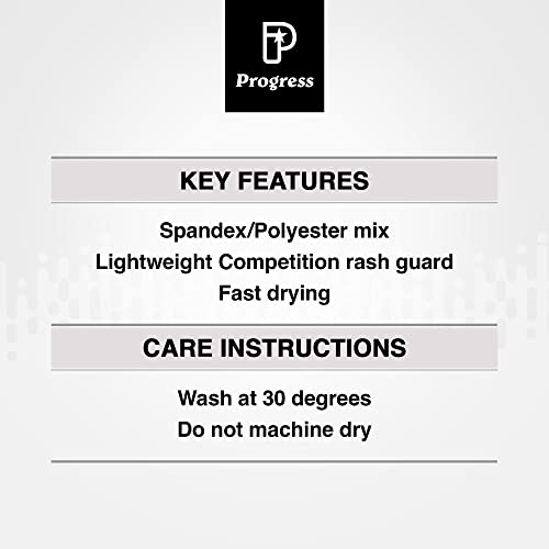 Progress Jiu Jitsu Academy Short Sleeve Sleeve Rashguard | Comfortable And Durable Bjj Rash Guard | Flexible Rash Guard For Grappling | Moisture-Wicking Compression Tops For Men And Women | White - M #TOP3