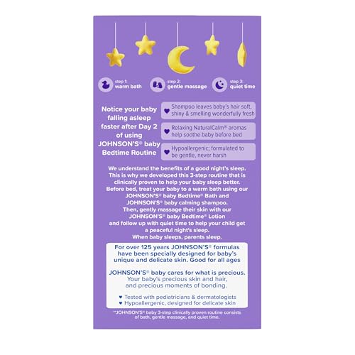 Image of Johnson's Baby Sleepy Time Gift Set with Calming Bedtime Bath, Bedtime Lotion & Calming Shampoo, Baby Bedtime Essentials with Relaxing NaturalCalm Aromas, Hypoallergenic, 3 Items (Pack of 4)