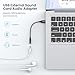 MOSWAG USB to Audio Jack Adapter 0.65Feet/20cm,External Sound Card Jack Audio Adapter with 3.5mm Aux Stereo Converter Compatible with Headset,PC,Laptop,Linux,Desktops,PS4 and More Device