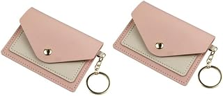 2Pcs Pink Birth Control Pill Case Sleeve Packet 4.3 X 3 Inch PU Leather Wallet Pill Holder Privacy Protection Birth Control Pill Wallet with Key Ring Small in Size and Light in Weight,Medication Aids