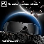 WISTON Z87 Sunglasses Wrap Around Sunglasses for Men Rectangular Safety Glasses UV400 for Sport Working 8231 - Image 3