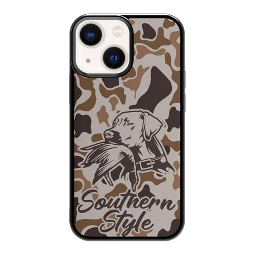 qizjio Old School Camo Phone Case Shockproof Protective Southern Style Duck Camo Cases for iPhone 13 Mini