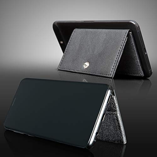 Cell Phone Card Holder Stick On Wallet Phone Pocket For Iphone, Android And All Smartphones (Black And Grey) #TOP4