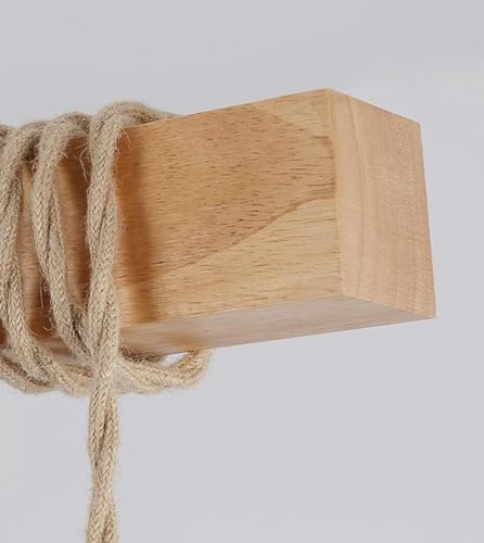 Lampe suspendue en bois réglable pour corriger un plafond