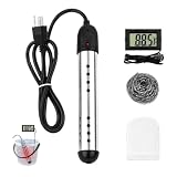 2000W Immersion Water Heater Electric, Portable Bucket Heater with Built-in Temperature Control, Anti-Leakage...