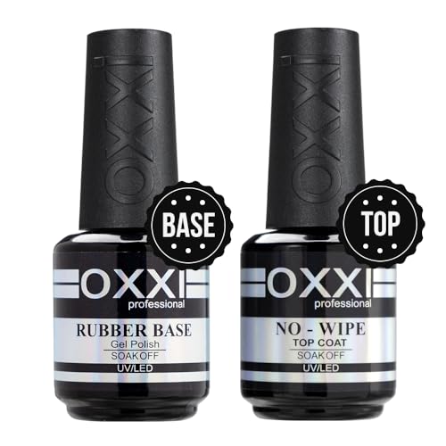 OXXI Rubber Base & No Wipe Top Coat Set