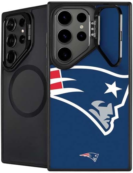 Skinit Kickstand Phone Case Compatible with Galaxy S25 Ultra - Officially Licensed NFL New England Patriots Black & White Design