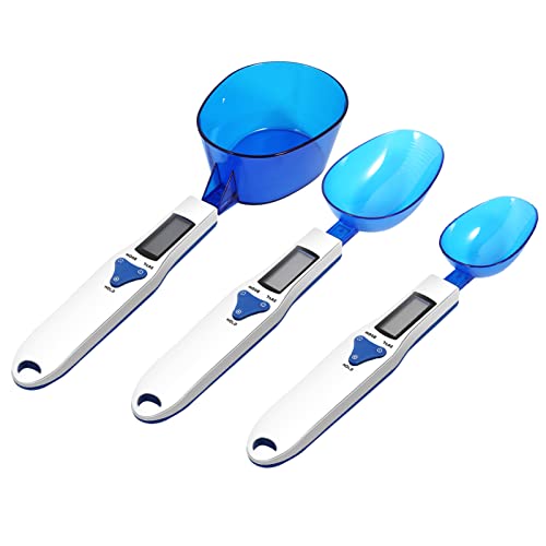 Cuillère numérique électronique, balance de cuisine LCD précise et portable, outil de mesure du poids 500/0,1 g avec 3 cuillères amovibles, cuillere balance digitale