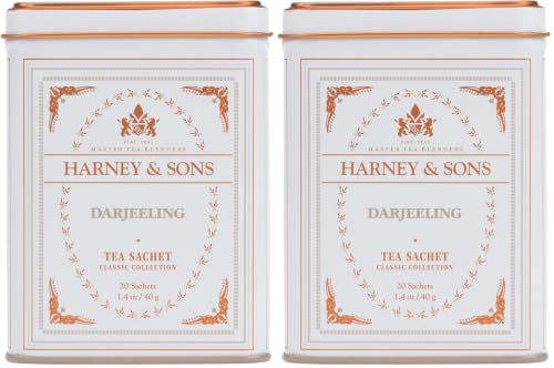Harney & Sons Darjeeling Black Tea, 20 Sachets of Black Tea | Classic Collection, 20 sachet tin (Pack of 2) image 5