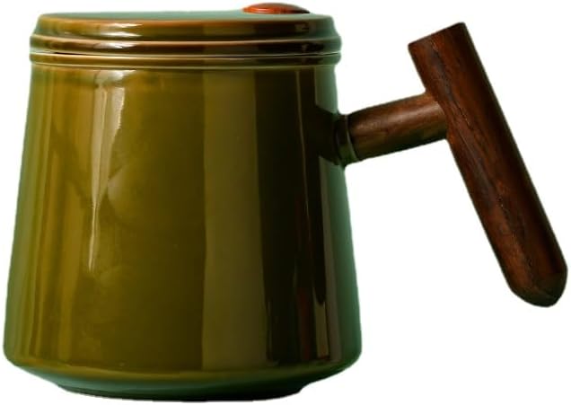 JIHAEセラミックマグ電子レンジリングあります家庭用およびオフィスのウォーターカップ、容量13オンス(S6)