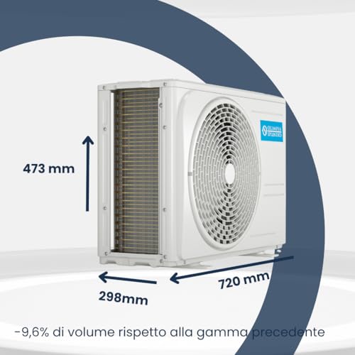 Olimpia Splendid OS-CEMTH12EI Mystral S1 E Inverter 12 jednostka zewnętrzna – stały klimatyzator gazowy R32, 12 000 btu/h, klasa efektywności energetycznej A++/A+, wbudowane Wi-Fi, Self Clean
